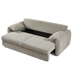 Angea - Canapé Droit Convertible 3 Places - Taupe