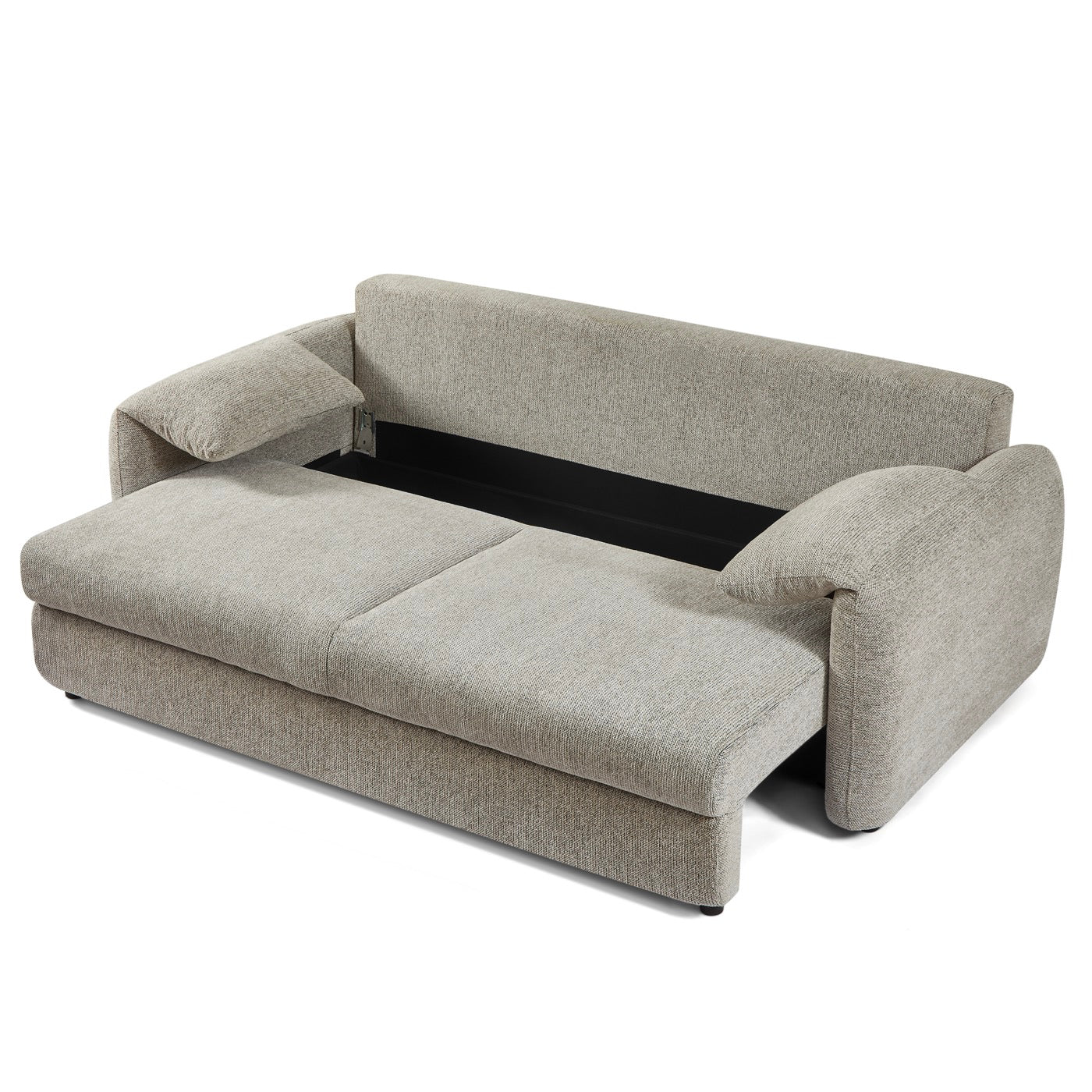 Angea - Canapé Droit Convertible 3 Places - Taupe