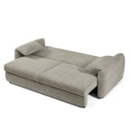 Angea - Canapé Droit Convertible 3 Places - Taupe