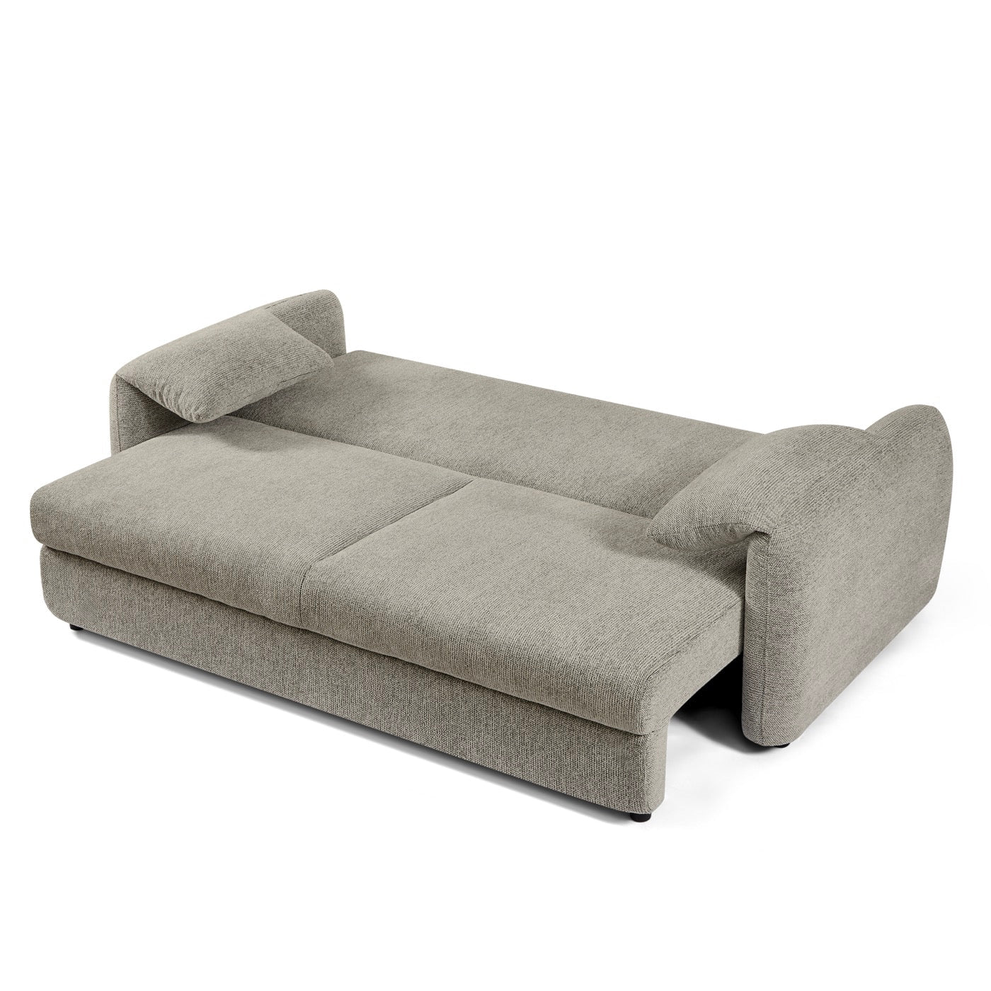 Angea - Canapé Droit Convertible 3 Places - Taupe
