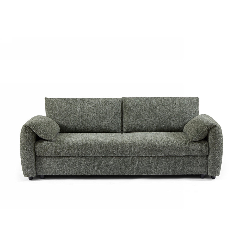 Angea - Canapé Droit Convertible 3 Places - Vert