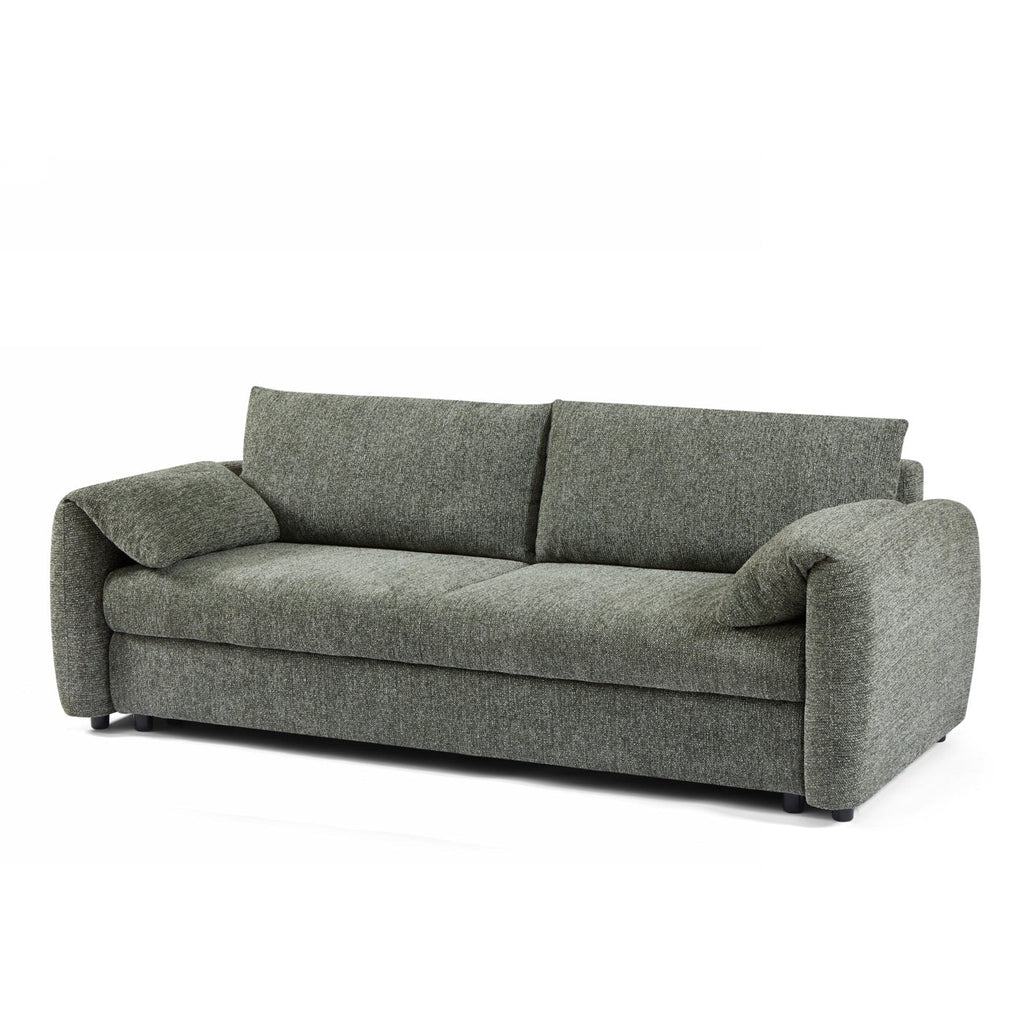 Angea - Canapé Droit Convertible 3 Places - Vert