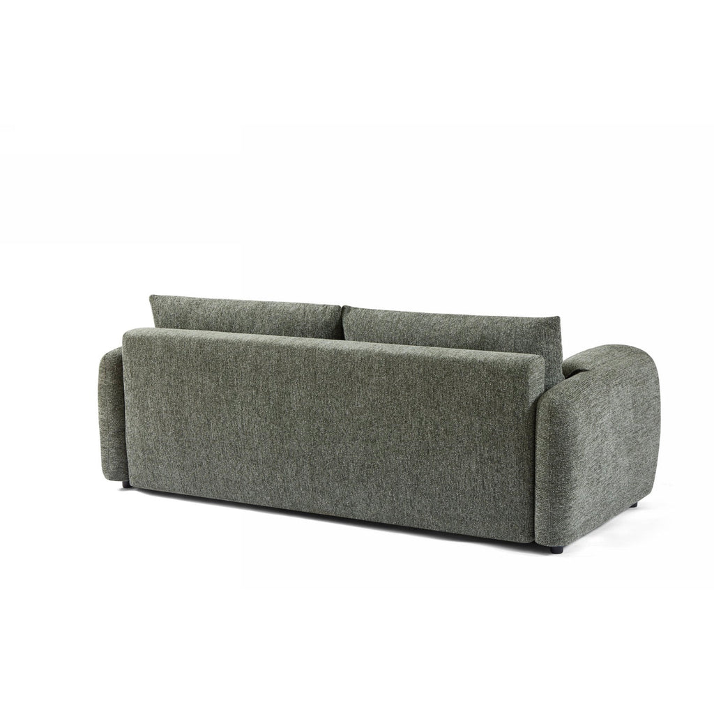 Angea - Canapé Droit Convertible 3 Places - Vert
