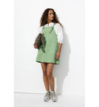 Robe Courte en Jean de Couleur - Vert Uni Colore