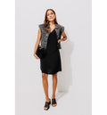 Robe Courte Évasée Femme - Noir Uni Fonce