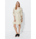 Robe Courte Point de Croix - Naturel Uni Clair