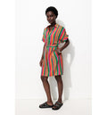 Robe Tunique Ceinturée Femme - Multicolore Imprime