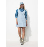 Robe-salopette en Jean Rayé - Multicolore Raye