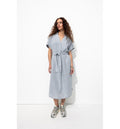 Robe-tunique Midi Rayée Femme - Naturel Raye