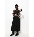 Robe-pull 2 en 1 - Noir Raye