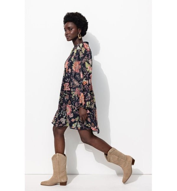 Robe Imprimée Éco-conçue - Bleu Imprime