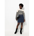 Jupe Courte en Jean Brut Femme - Jeans Uni Fonce