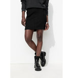 Mini-jupe Trapèze Femme - Noir Uni Fonce