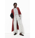 Long Gilet Ajouré Pailleté - Marron Uni Clair