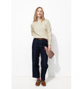 Pull Col Rond Femme - Naturel Uni Clair