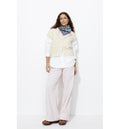 Cardigan sans Manches Femme - Naturel Uni Clair