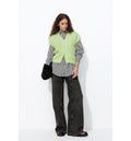Cardigan sans Manches Femme - Vert Uni Colore