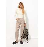 Pull à Capuche Femme - Naturel Uni Clair