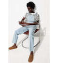 Salopette en Jean Rayé Femme - Multicolore Raye