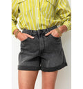 Short en Toile Femme - Jeans Uni Fonce