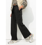 Pantalon en Gaze de Coton - Gris Uni Fonce