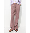 Pantalon en Gaze de Coton - Violet Uni Colore