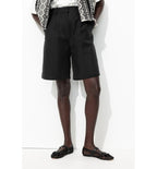 Bermuda Chic en Lyocell - Noir Uni Fonce
