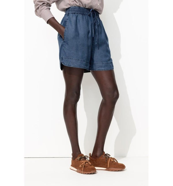Short en Lyocell Femme - Jeans Uni Fonce