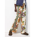 Pantalon Large en Satin - Naturel Imprime