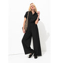 Combinaison-pantalon Brodée - Noir Uni Fonce