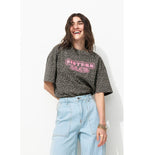 T-shirt Sisters Club Léopard - Gris Imprime
