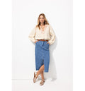Chemise en Gaze de Coton Brodé - Naturel Uni Clair