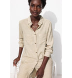 Longue Chemise Femme - Naturel Uni Clair