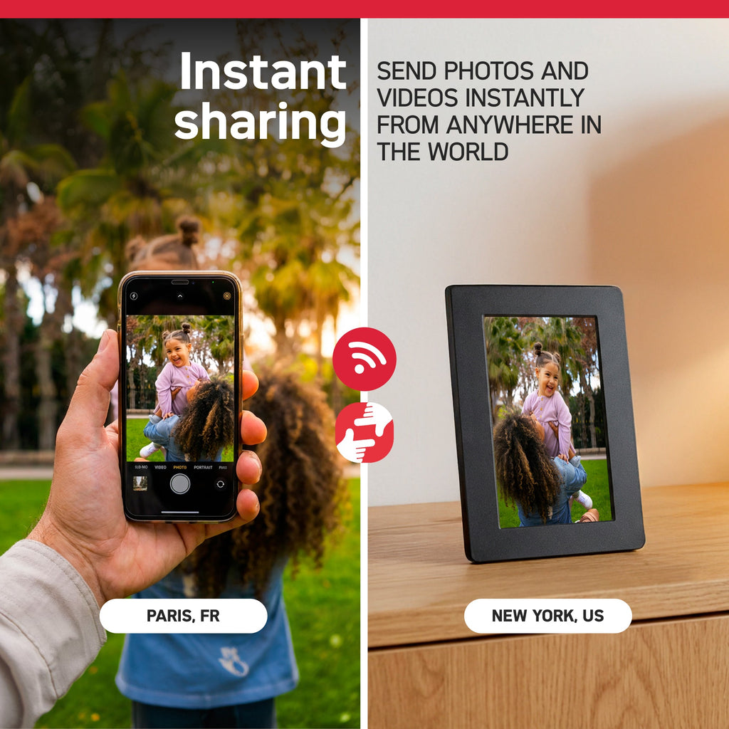 Cadre Numérique Wifi 7 Pouces - Frameo - Agfaphoto