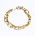 Bracelet Double Chaine - Laiton Doré