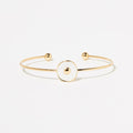 Bracelet Ari Email Blanc - Laiton