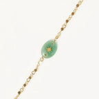 Bracelet Puerto Padre Jade Verte - Laiton Doré