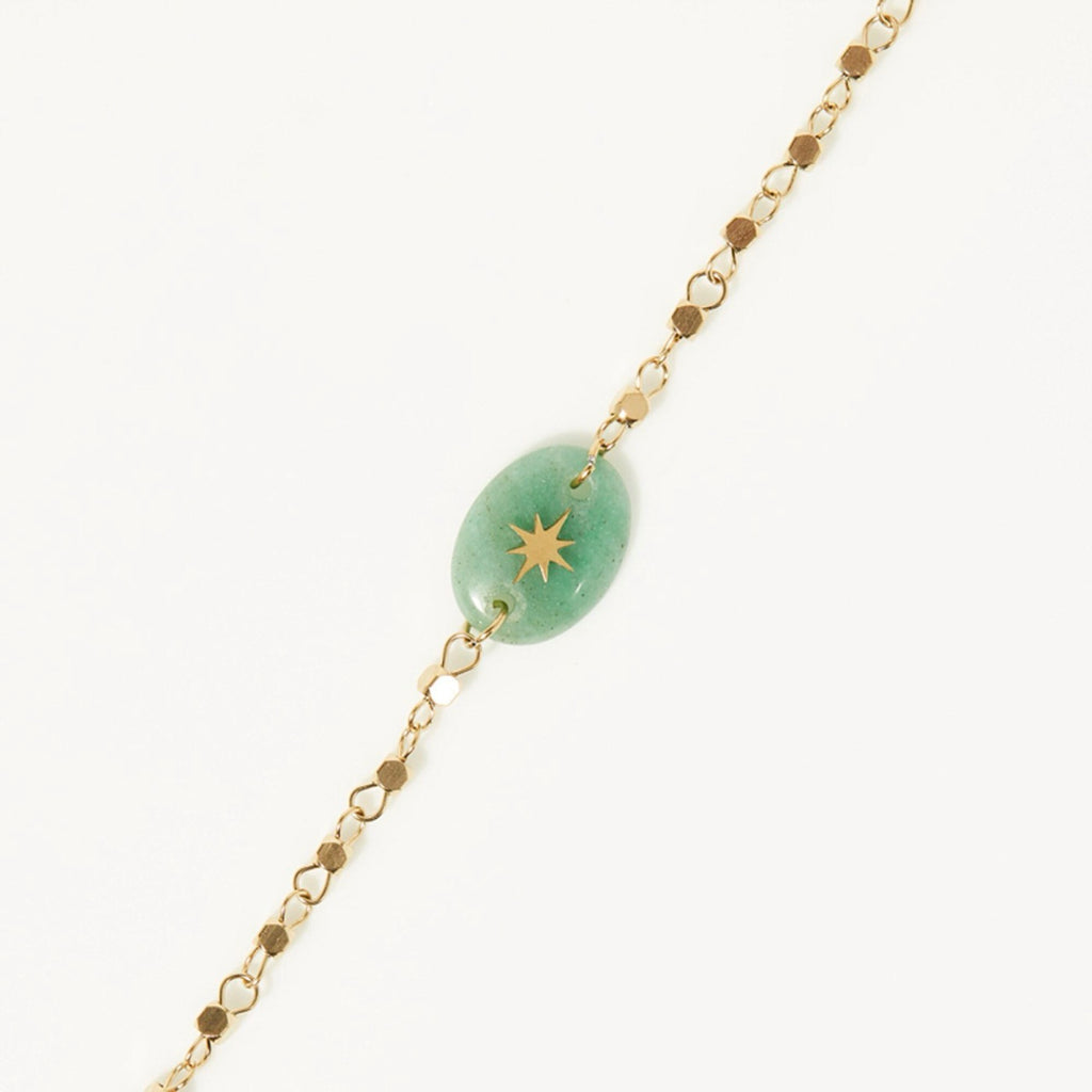 Bracelet Puerto Padre Jade Verte - Laiton Doré