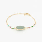 Bracelet Guasimas Jade Verte - Laiton Doré