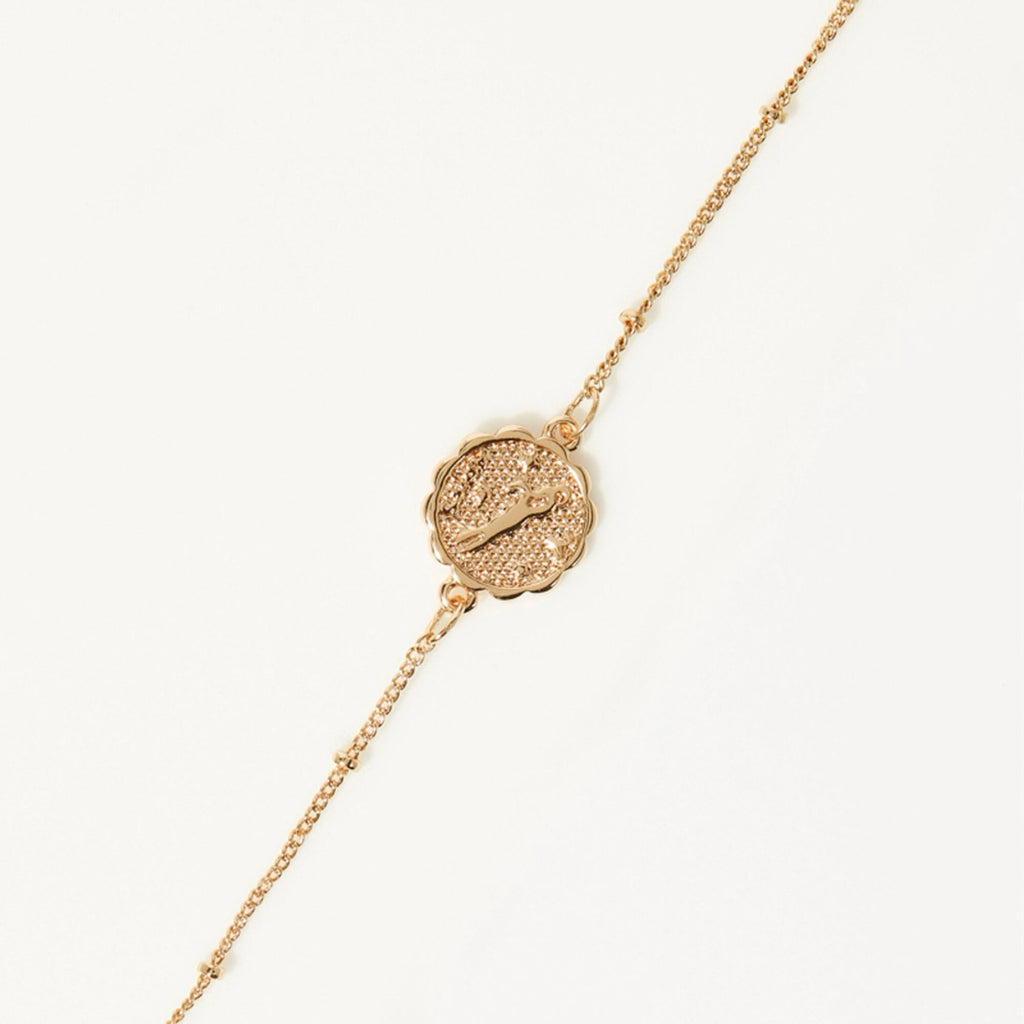 Bracelet Médaille Astrologique Bélier - Laiton Doré