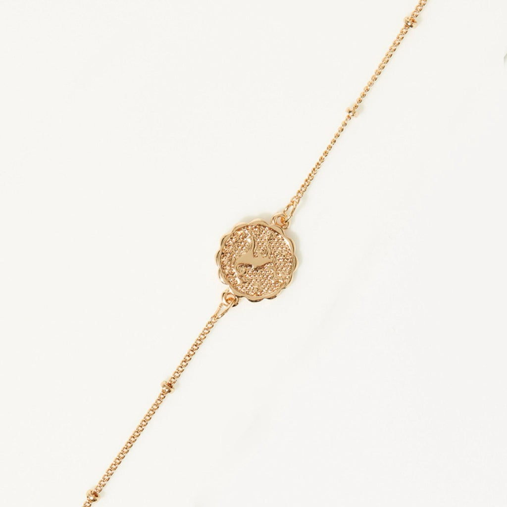 Bracelet Médaille Astrologique Capricorne - Laiton Doré