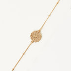 Bracelet Médaille Astrologique Capricorne - Laiton Doré