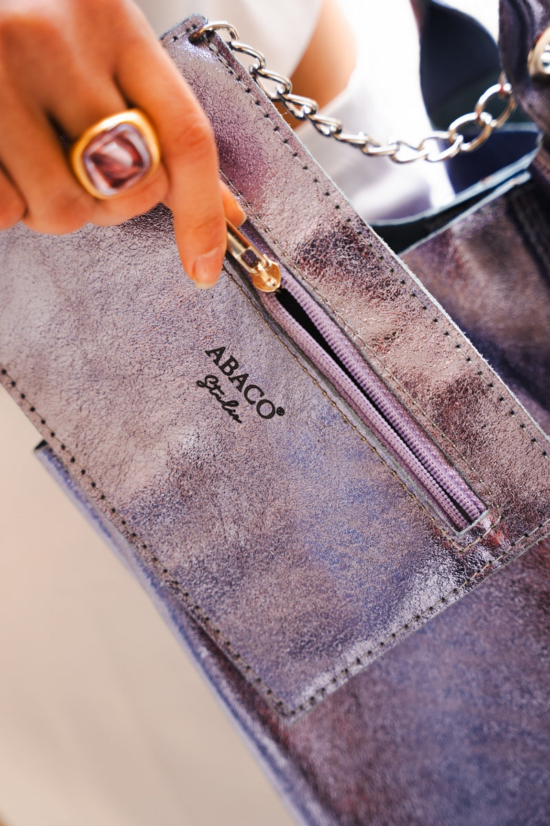 Sac À Main Yana - Lilas Metallique