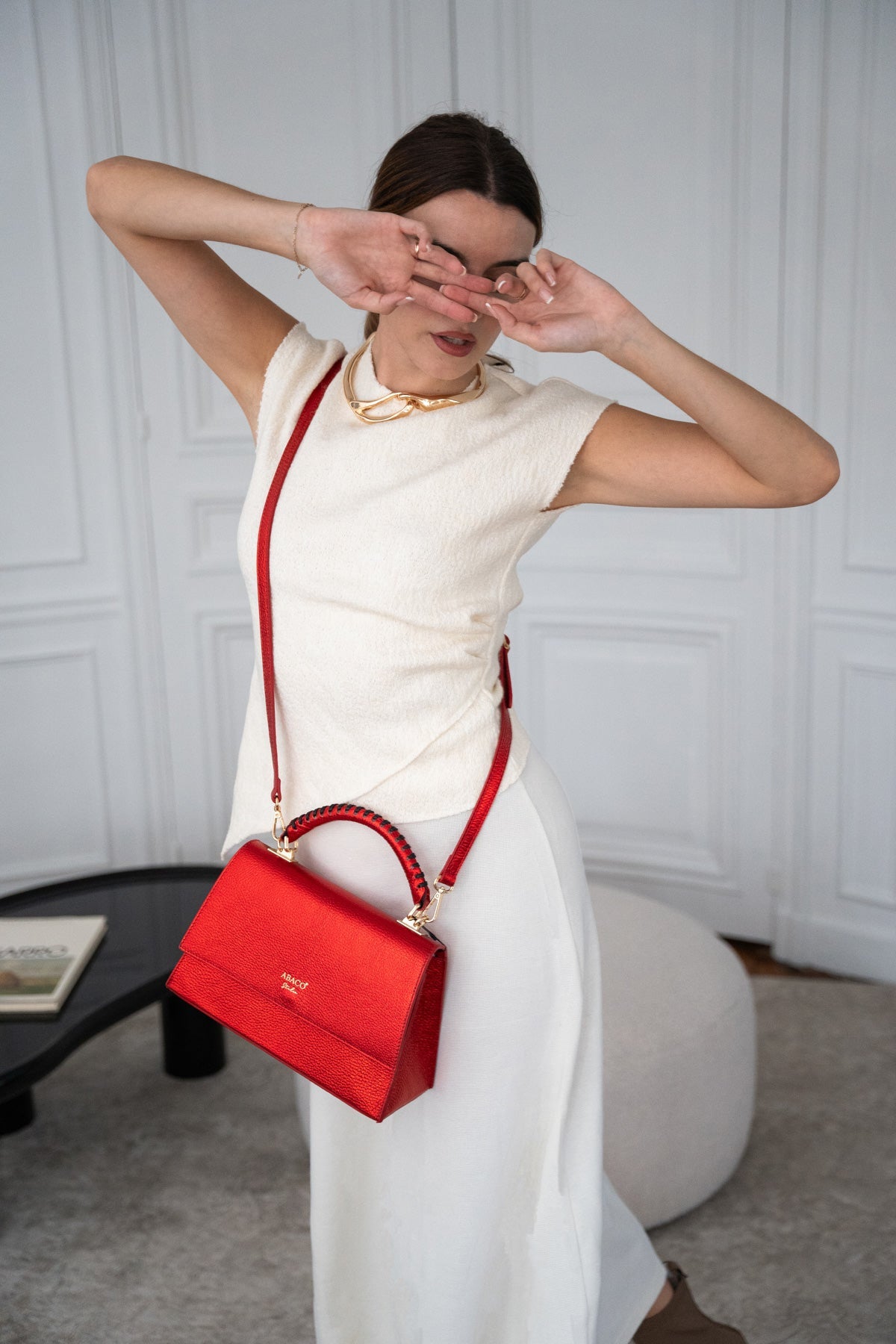 Sac À Bandoulière Anea - Rouge Metallique