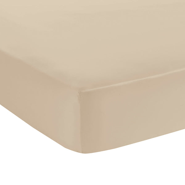 Satin Uni Jacquard - Drap Housse - Grège