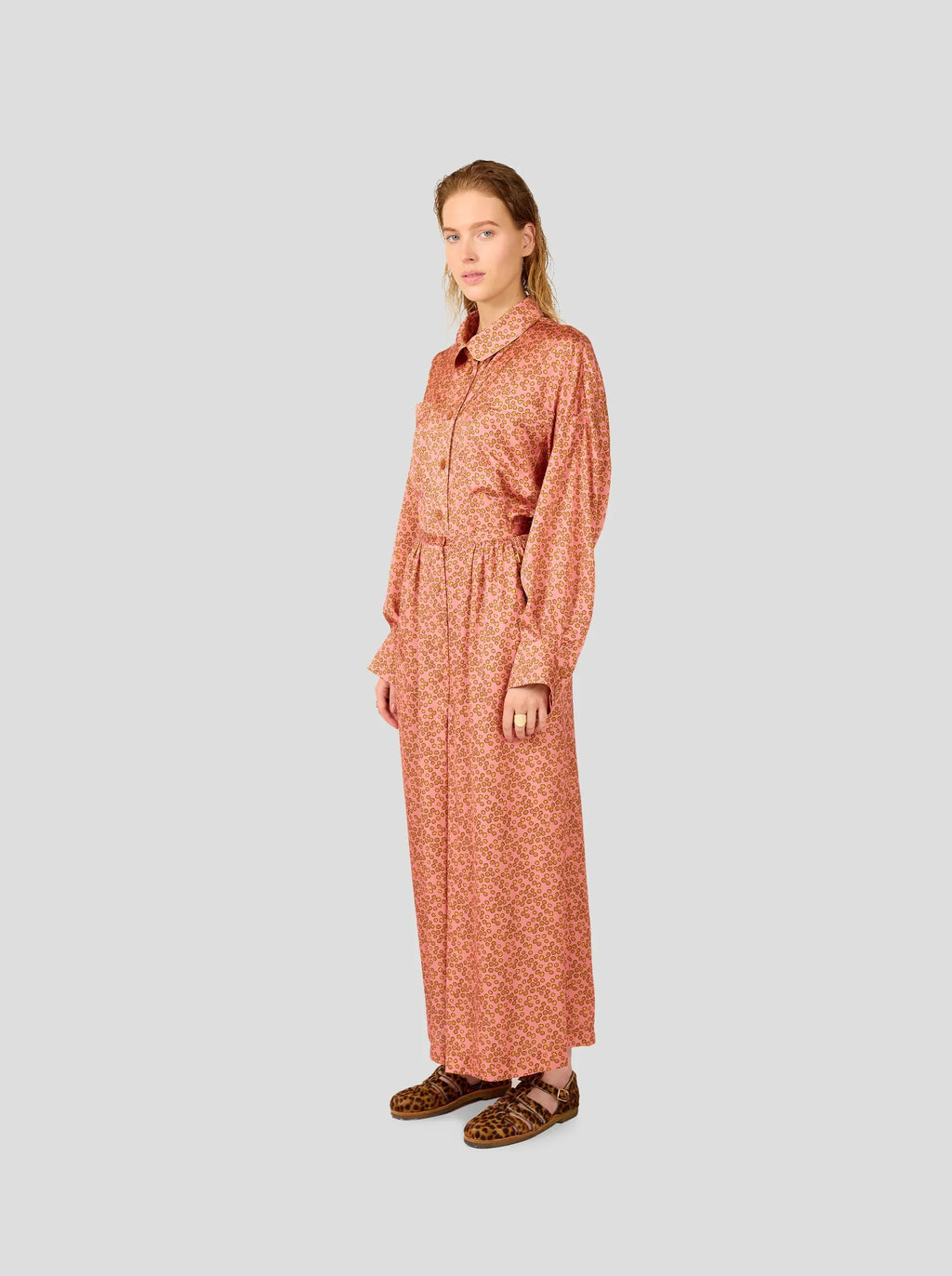 Pantalon Doll In Canyon Clay Messy Dots Print