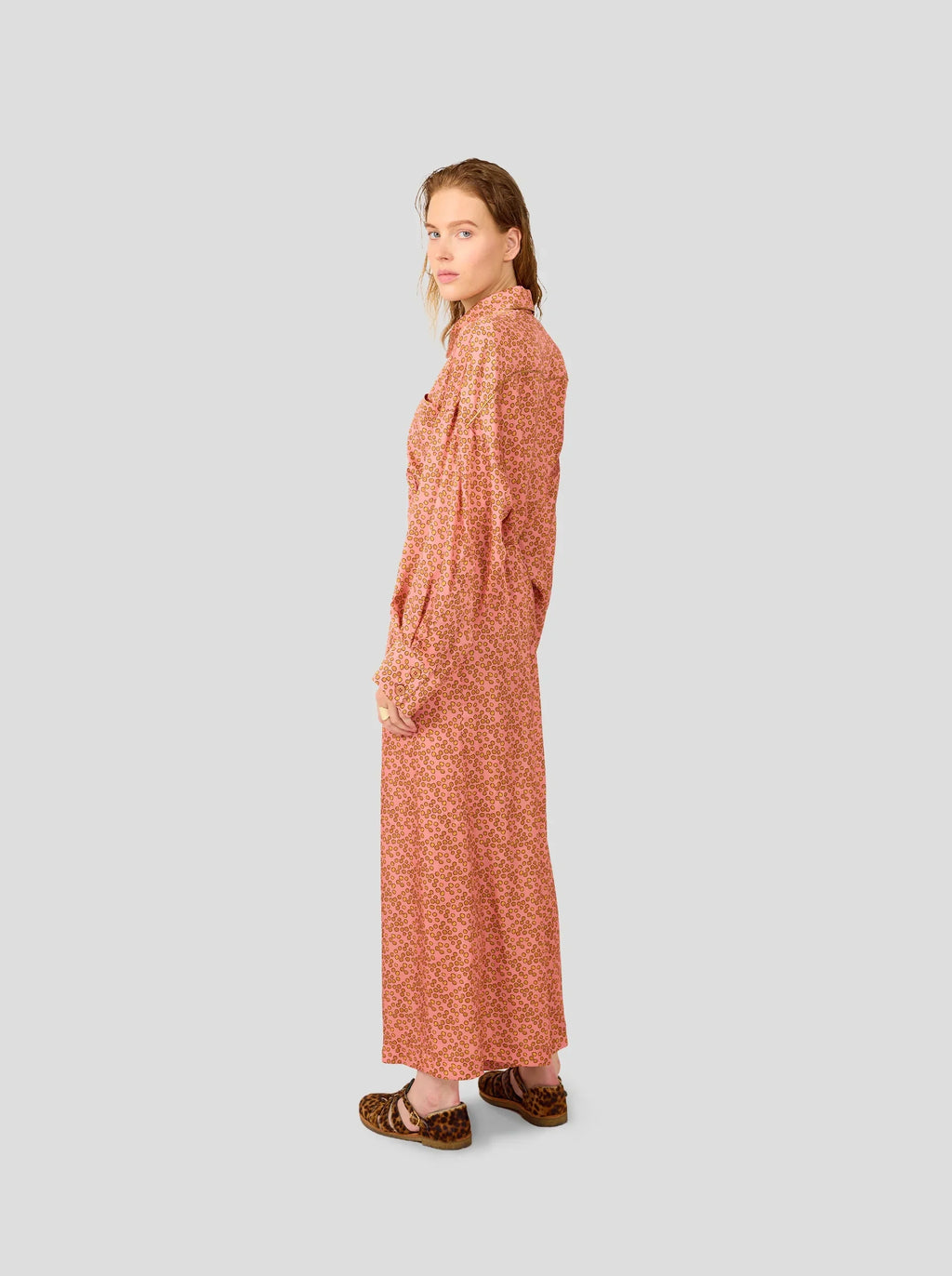 Pantalon Doll In Canyon Clay Messy Dots Print