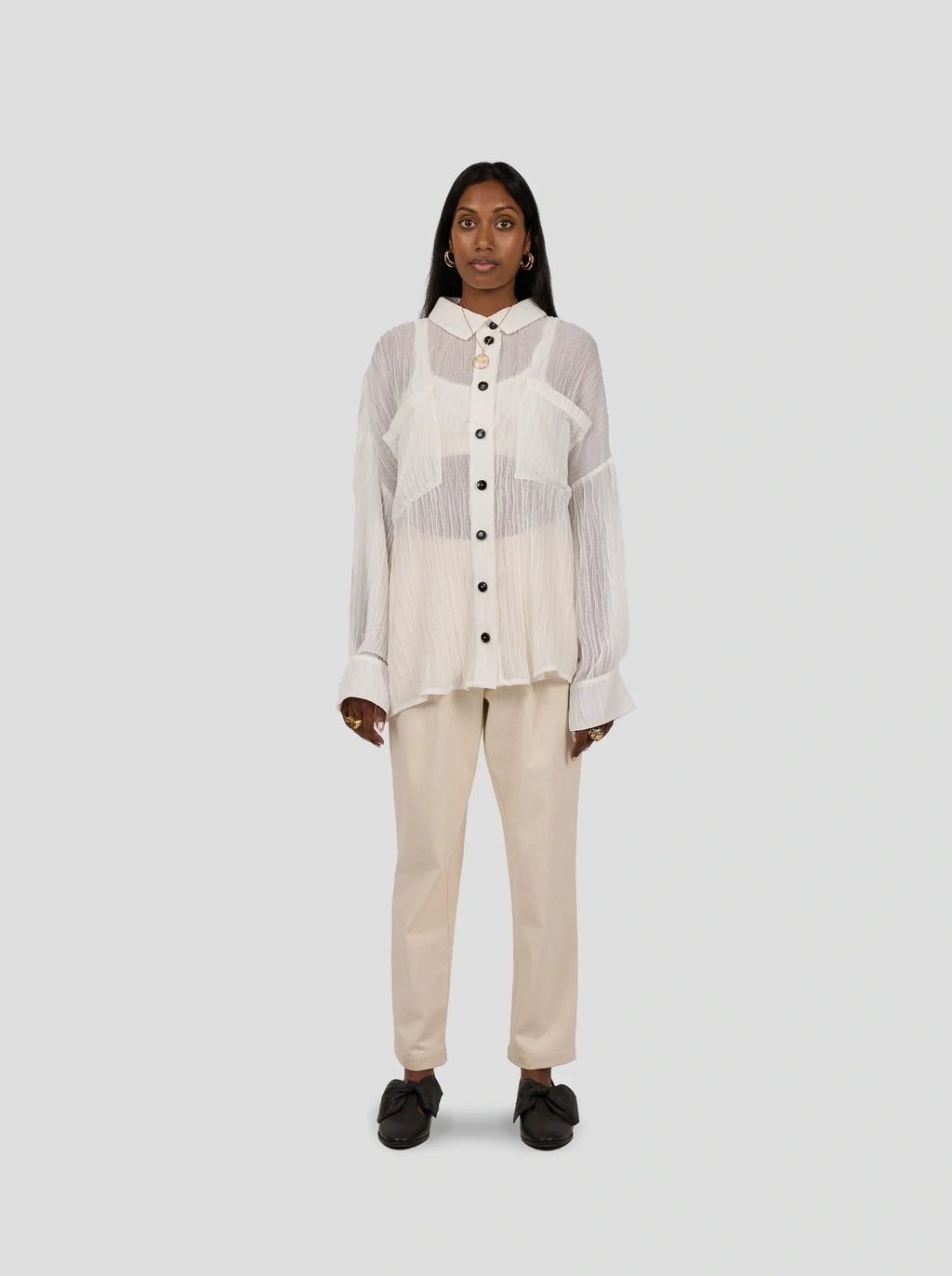 Chemise Astrée In Papier Crépon Gauze