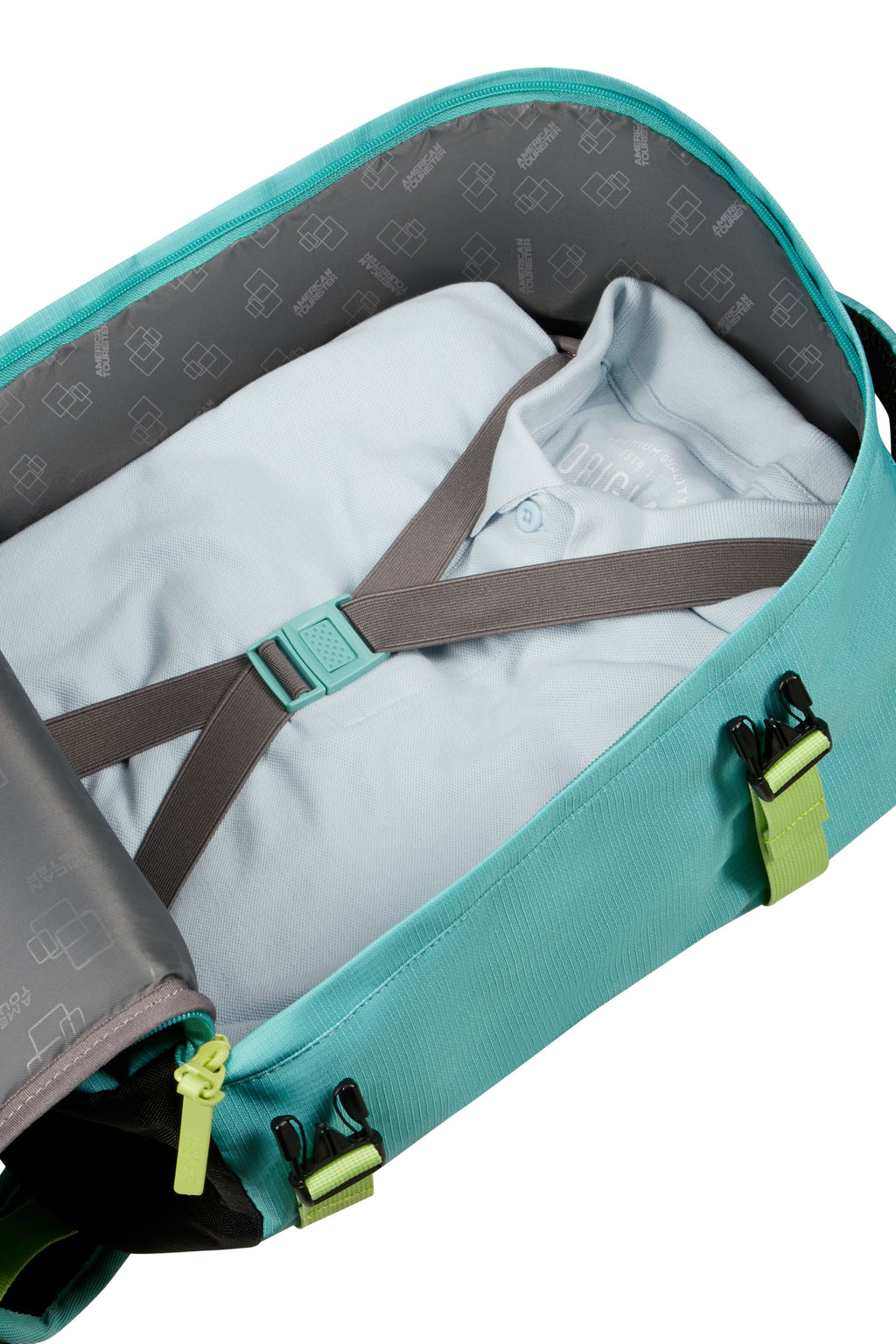 Backpack - Take2Cabin - Dusty Turquoise/Lime