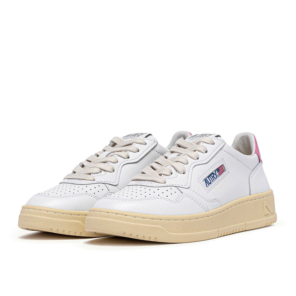 Autry Medalist Low White Polignac (W) - Blanc/Rose